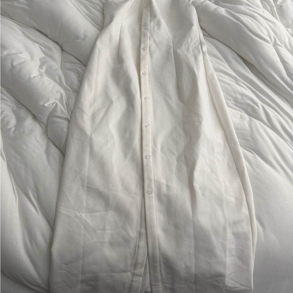 Showpo White Maxi Halter Dress with Front Slit - Picture 4 of 6